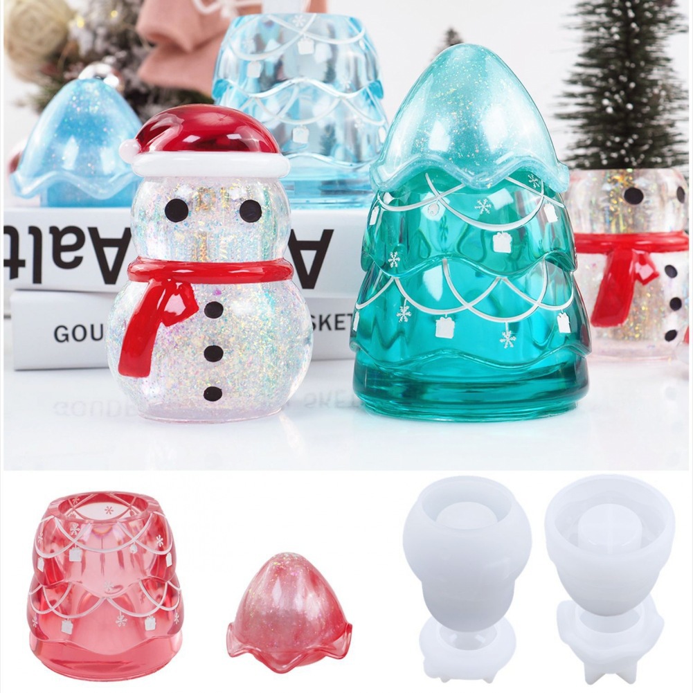 Kraft Box Candle - Noel saklama kavanozu Epoksi Reçine Kalıp