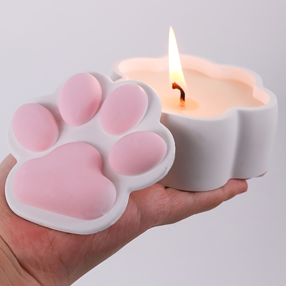 Kraft Box Candle - Kedi Pençesi Saklama Kutusu Silikon Kalıp