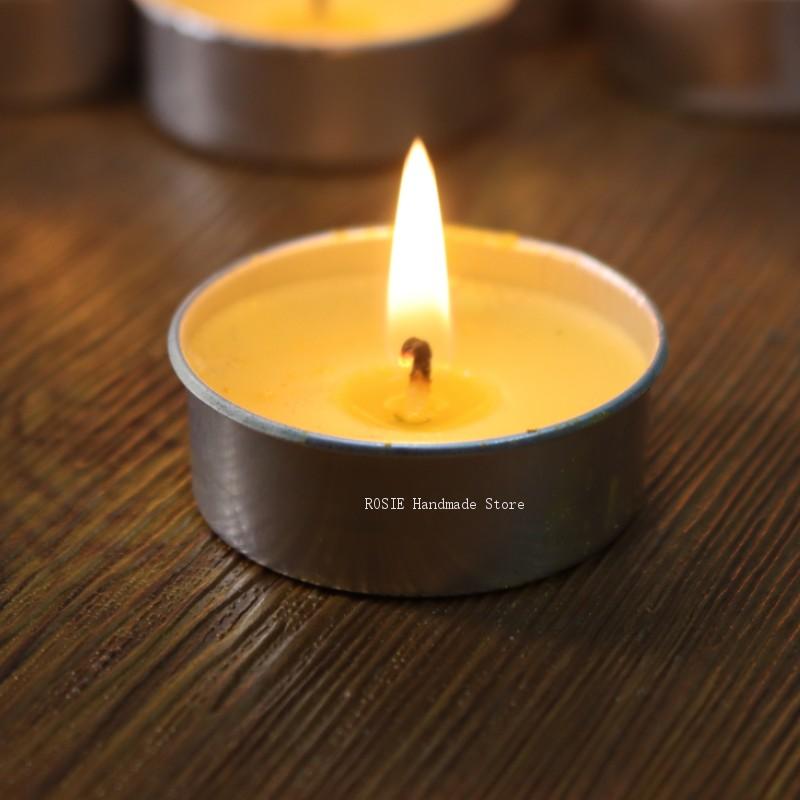 Kraft Box Candle - Boş çay balmumu dairesel alüminyum kutu