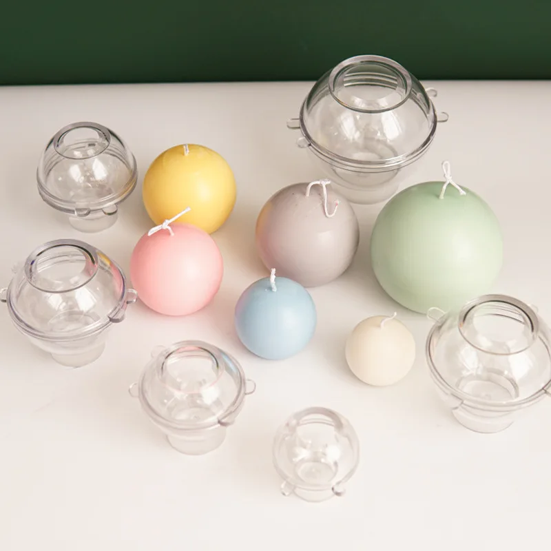 Candle Making Kit - 5-8 cm Küresel Mum Plastik Kalıp