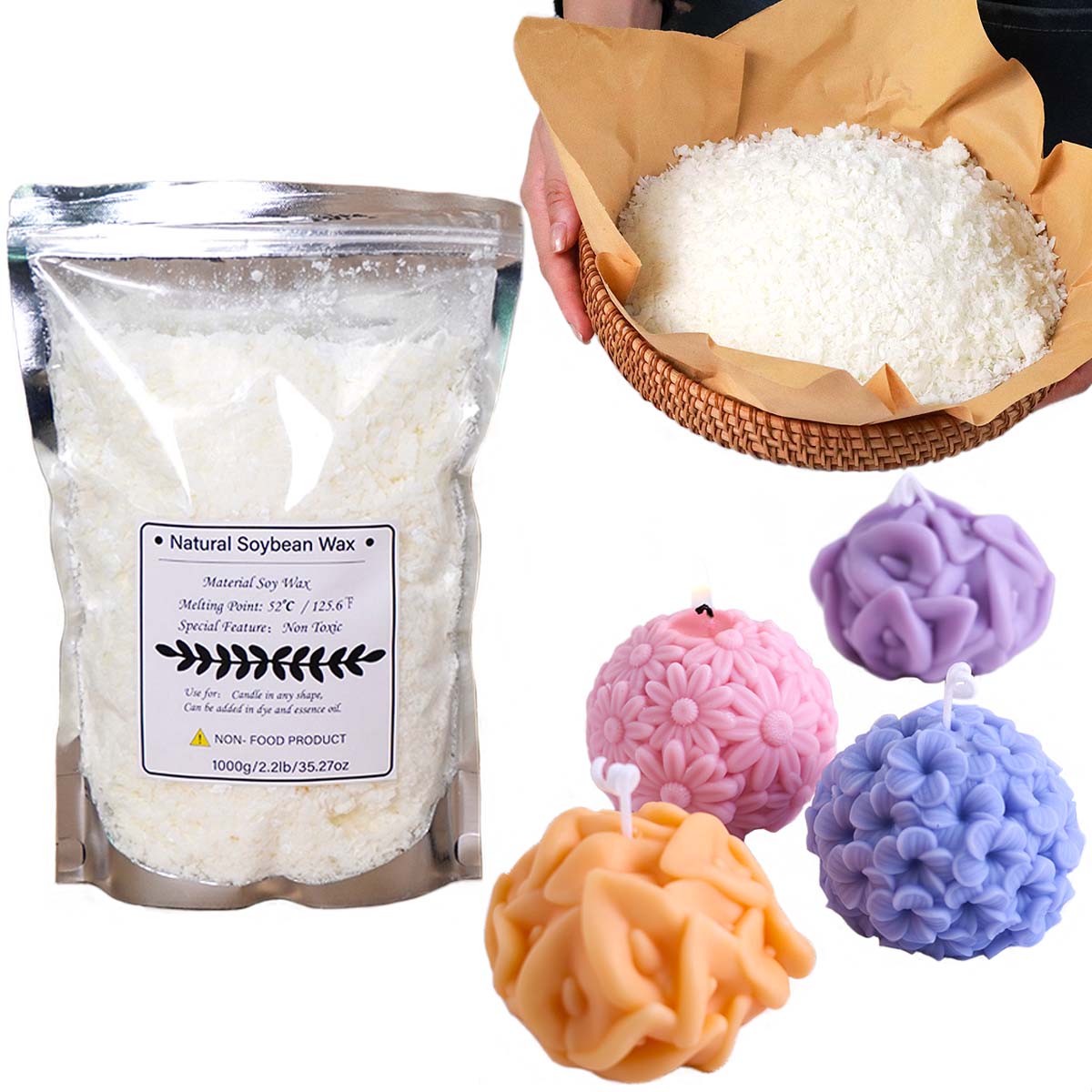 100/250/500/1000g Doğal Soya B - Candle Making Kits incelemesi ve fiyatı