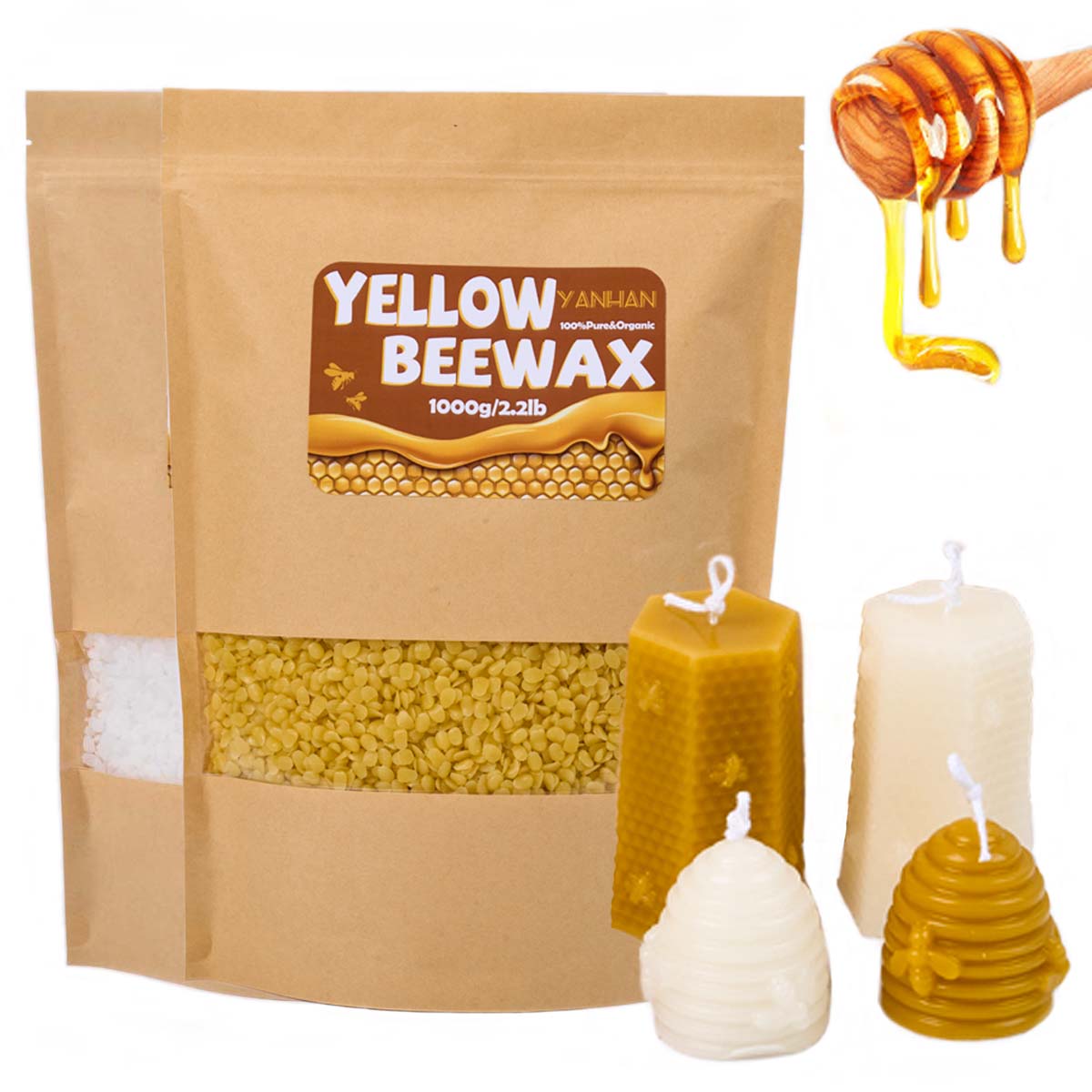 1000g Saf Doğal Granül Beyaz S - Candle Making Kit Beeswax incelemesi ve fiyatı